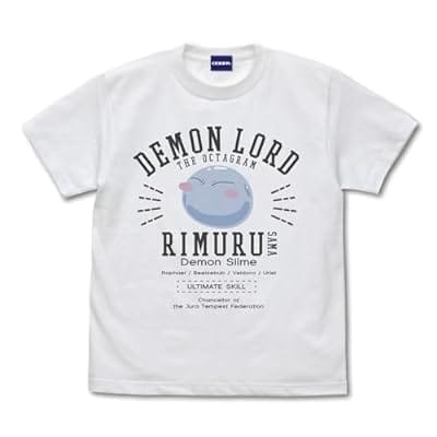 転生したらスライムだった件 リムル様カレッジ Tシャツ/WHITE-M