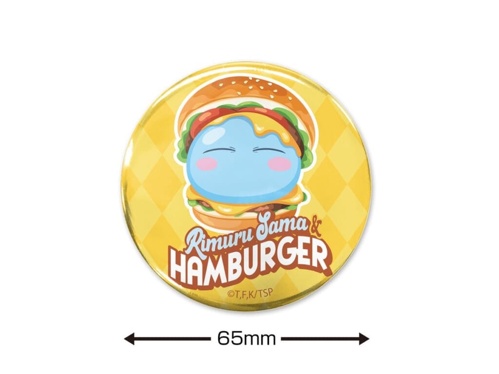 転生したらスライムだった件 ハンバーガーに挟まれたリムル様 65mm缶バッジ