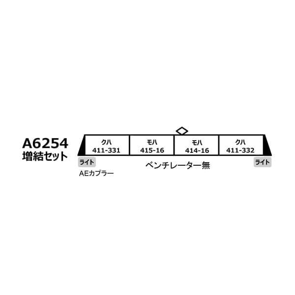 Nゲージ A6254 415系0番代新製冷房車 九州色 未更新車 増結4両セット