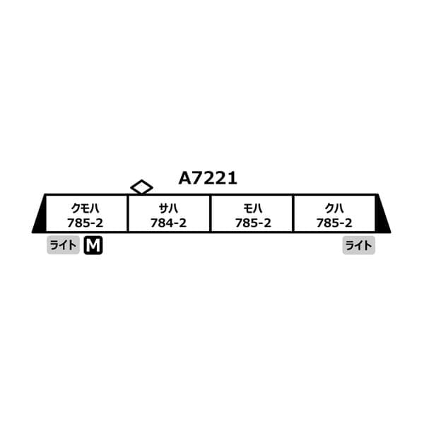 Nゲージ A7221 785系 特急「スーパーホワイトアロー」 登場時 基本4両セット