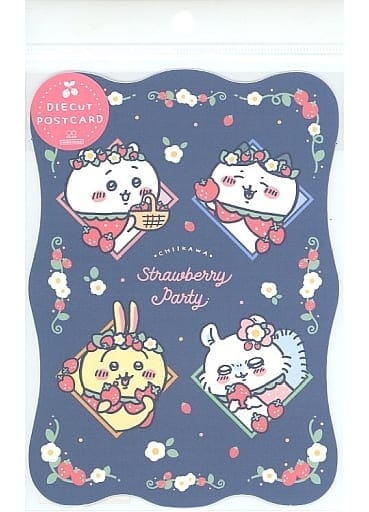 ちいかわ なんか小さくてかわいいやつ いちごケープ Strawberry Party ダイカットポストカード