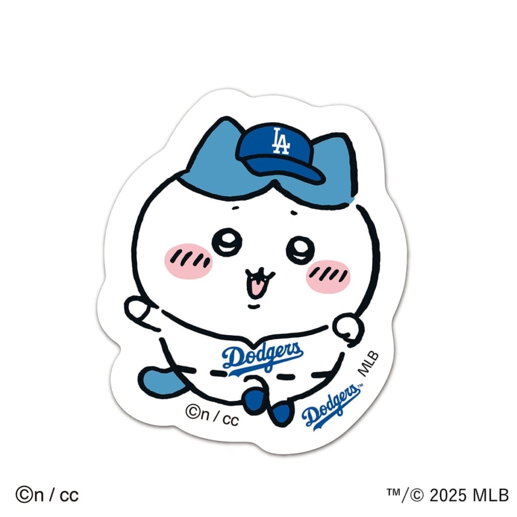 ちいかわ×MLB TOKYO SERIES ダイカットステッカー②ハチワレ(ドジャース)