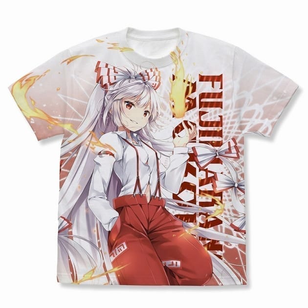 東方Project 藤原妹紅 フルグラフィックTシャツ なつめえりver./WHITE-S