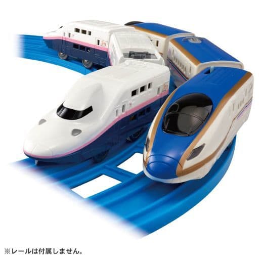 プラレール  さよならE4系新幹線Max&E7系上越新幹線(朱鷺色仕様)