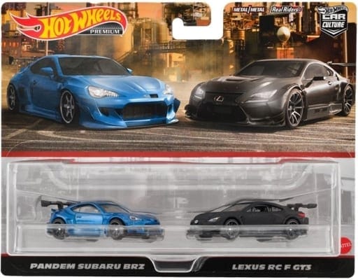 ミニカー4 Hot Wheels プレミアム 2パック パンデム スバル BRZ / レクサス RC F GT3