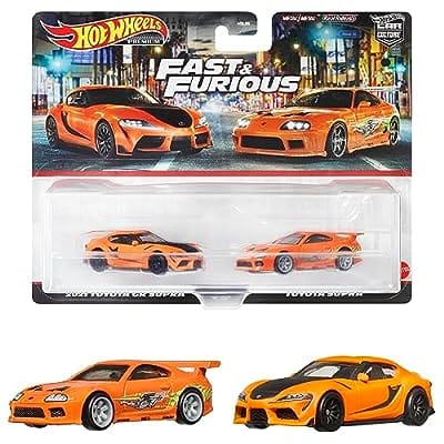 ミニカー4 Hot Wheels プレミアム 2パック ワイルド・スピード - 2021 トヨタ GR スープラ / トヨタ スープラ