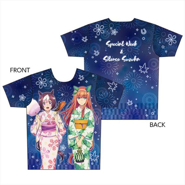 ウマ娘 描き下ろしフルグラフィックTシャツ/スペシャルウィーク＆サイレンススズカver. L