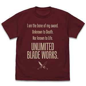 劇場版「Fate/stay night [Heaven’s Feel]」 Unlimited Blade Works Tシャツ Ver.2.0/BURGUNDY-XL