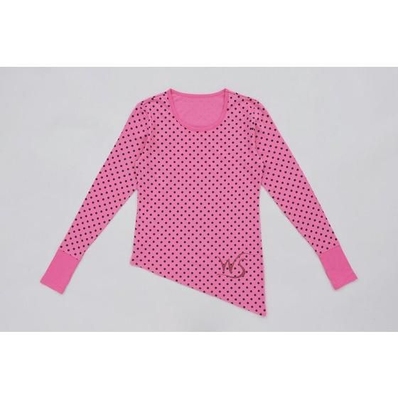 ウインドスケールロングTシャツ ピンク水玉バージョン L