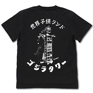 ゴジラ シリーズ ゴジラタワー Tシャツ/BLACK-XL