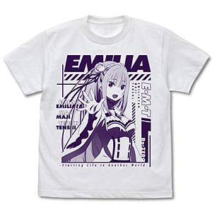 Re:ゼロから始める異世界生活 エミリア Tシャツ Ver.2.0/WHITE-S