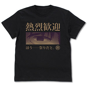 Fate/kaleid liner Prisma Illya プリズマ ファンタズム 麻婆ラーメン屋の「熱烈歓迎」祭 Tシャツ/BLACK-XL