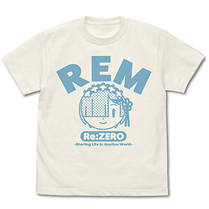 Re:ゼロから始める異世界生活 レム フェイス Tシャツ/VANILLA WHITE-XL
