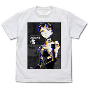 EVANGELION 碇シンジ グラフィックTシャツ/WHITE-XL