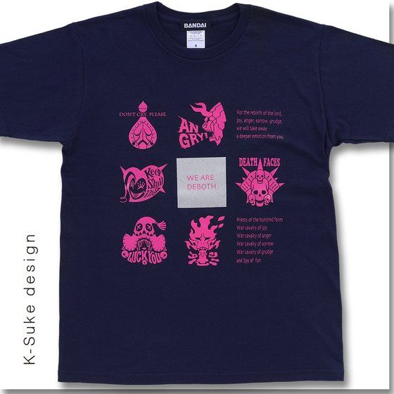 K-Suke Design Tee 獣電戦隊キョウリュウジャー デーボス軍アイコン デザインTシャツ ネイビー
