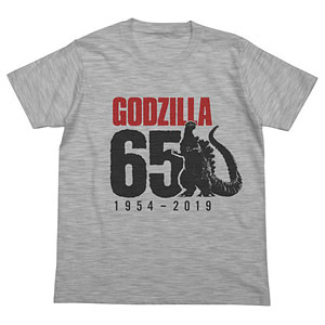 ゴジラ シリーズ ゴジラ65周年Tシャツ /MIX GRAY-XL
