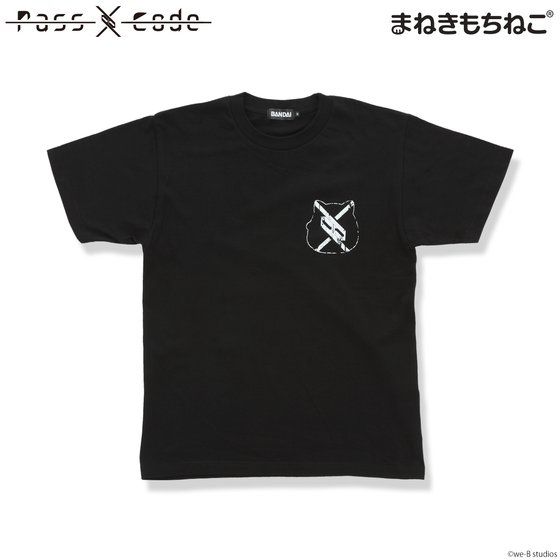 まねきもちねこ PassCode Tシャツ 黒