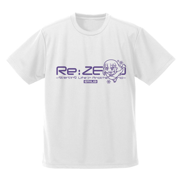 Re:ゼロから始める異世界生活 エミリア ドライTシャツ デフォルメVer./WHITE-L