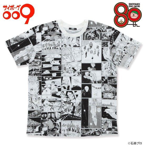 石ノ森章太郎生誕80周年記念 サイボーグ009 漫画柄Tシャツ