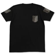 進撃の巨人 調査兵団Tシャツ/ブラック-S