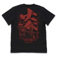 鬼滅の刃 無限列車編 炎の呼吸 煉獄杏寿郎 Tシャツ/BLACK-M>