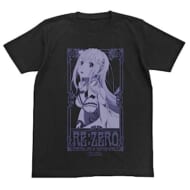 Re:ゼロから始める異世界生活 エミリアTシャツ/ブラック-L