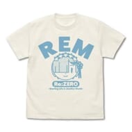 Re:ゼロから始める異世界生活 レム フェイス Tシャツ/VANILLA WHITE-S