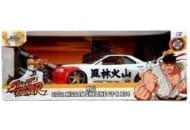 JADATOYS 1/24 ニッサン スカイライン GT-R R34 2002 ホワイト ストリートファイター/リュウ フィギュア付