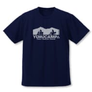 ゆるキャン△ SEASON3 リン・綾乃ツーリング ドライTシャツ NAVY-L>