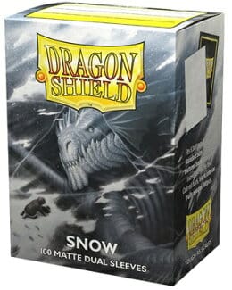 AT-15005 ドラゴンシールド マット スタンダードサイズ デュアルマット スノウ(Snow)（100枚入）