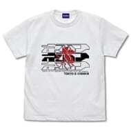 EVANGELION ネルフサイバーロゴ Tシャツ/WHITE-M>