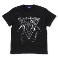 EVANGELION トライアングル Tシャツ/BLACK-XL>