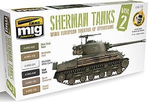 シャーマン戦車 カラーセット Vol.2 WW.II ヨーロッパ戦線 (塗料)