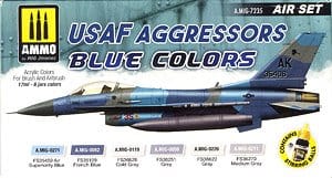 米空軍 アグレッサー機用ブルー カラーセット (塗料)