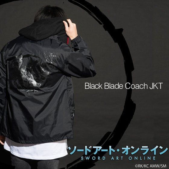 ソードアート・オンライン×墨絵師「御歌頭」×HTML ZERO3  Black Blast Coach JKT(コーチジャケット)