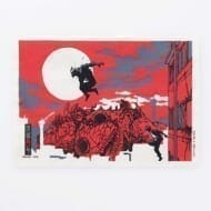 怪獣8号 【版画本体のみ】手摺り木版画(Red)>