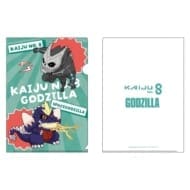 怪獣8号 ゴジラコラボ ちびキャラクリアファイル 怪獣8号&スペースゴジラ