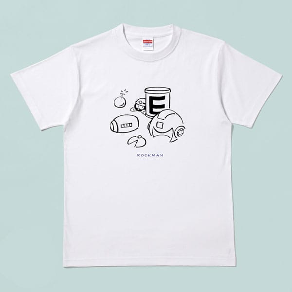 ロックマン Line Art Tシャツ L>