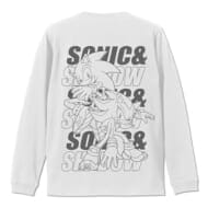 ソニック・ザ・ヘッジホッグ SONIC&SHADOW 袖ロングスリーブTシャツ WHITE