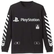 プレイステーション 袖リブロングスリーブTシャツ“PlayStation”/BLACK-M