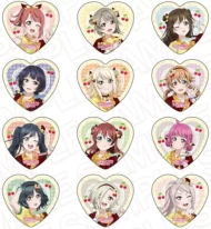 ラブライブ!虹ヶ咲学園スクールアイドル同好会 ハート型カンバッジ Cafe party ver.>