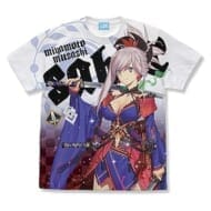 Fate/Grand Order セイバー/宮本武蔵 フルグラフィックTシャツ/WHITE-L>