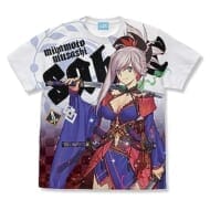 Fate/Grand Order セイバー/宮本武蔵 フルグラフィックTシャツ/WHITE-XL>