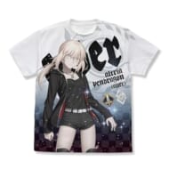 Fate/Grand Order セイバー/アルトリア・ペンドラゴン〔オルタ〕漆黒の騎士王ver新宿1999 フルグラフィックTシャツ/WHITE-M>