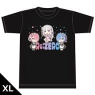 Re:ゼロから始める異世界生活 Memory Snow Tシャツ エミリア&レム&ラム XLサイズ>