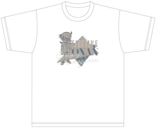 名探偵コナン 江戸川コナン デザインTシャツ ホワイト Lサイズ>
