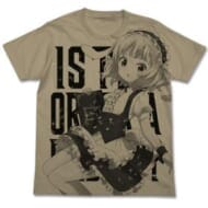 ご注文はうさぎですか? シャロ オールプリントTシャツ/SAND KHAKI-XL>