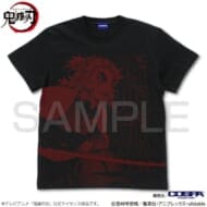 鬼滅の刃 煉獄杏寿郎 オールプリントTシャツ/BLACK-XL>