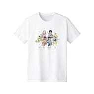デジモンフロンティア 集合(みんなでお泊まりパジャマver.) 描き下ろしイラスト Tシャツ ホワイト レディースXLサイズ
