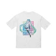VOCALOID Tシャツ 初音ミク(V3) Ani-Art 第3弾 BIGシルエットTシャツ ホワイト ユニセックス Lサイズ